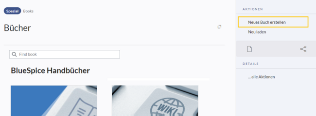 Page Special:Books with actions menu