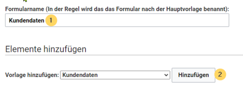 Formular erstellen