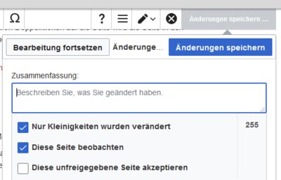 Screenshot von Speicher Ansicht