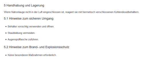 Text mit nummerierten Überschriften