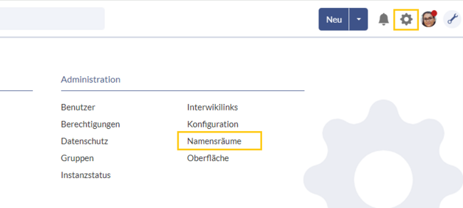Zugriff auf die Namensraumverwaltung