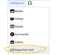 Magisches Wort einfügen