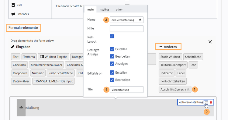 Abschnittsüberschrift erstellen