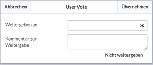 UserVote Aufgabe delegieren