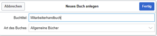 Neues Buch hinzufügen mit Beschreibung des Buches