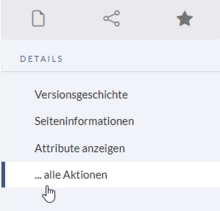 hervorgehobener Link zum Menü "alle Aktionen"