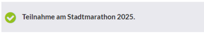 Entscheidungsbanner "Teilnahme am Stadtmarathon 2025"