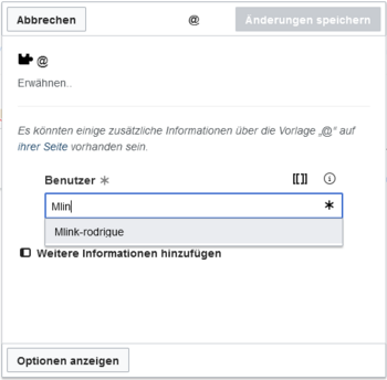 Eingabefeld für Benutzernamen