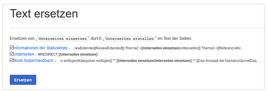 Ersetzung durchführen