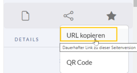 Das geöffnete "Teilen"-Menü