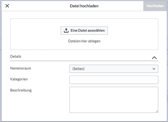 Hochlade-Dialog