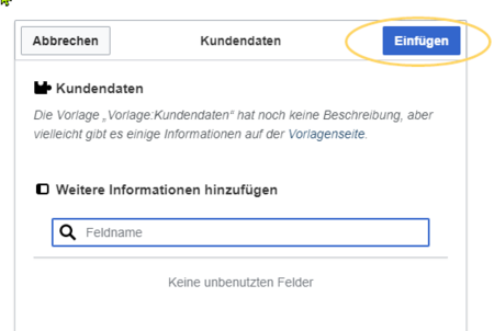 Vorlage einbinden (2)