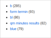 Tag Cloud Typ Liste