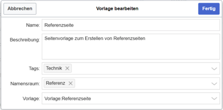 Erstellen einer Seitenvorlage